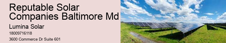 Reputable Solar Companies Baltimore Md