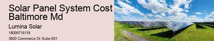 Solar Panel System Cost Baltimore Md